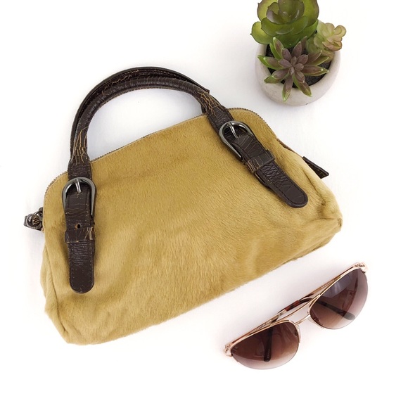 Miu Miu Handbags - ⭐️ MIU MIU Calf Hair Mini Satchel Bag Tan